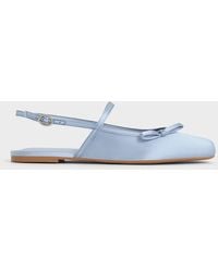 Charles & Keith - Satin Bow Slingback Mary Jane Flats - Lyst