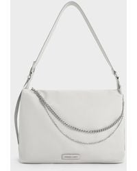 Charles & Keith - Nylon Chain-Link Slouchy Shoulder Bag - Lyst
