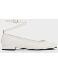 Charles & Keith - Ankle-strap Ballet Flats - Lyst