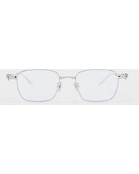 Charles & Keith - Paige Clear Rectangular Sunglasses - Lyst