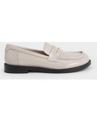 Charles & Keith - Asymmetric Penny Loafers - Lyst