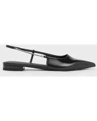 Charles & Keith - Chain-Strap Pointed-Toe Slingback Flats - Lyst