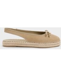 Charles & Keith - Faux Suede Bow Slingback Espadrilles - Lyst