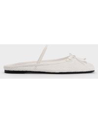 Charles & Keith - Mesh Bow Square-Toe Ballet Mules - Lyst