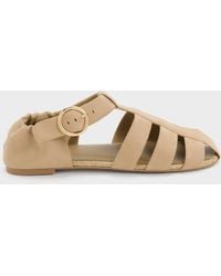 Charles & Keith - Faux Suede Caged Flat Espadrilles - Lyst