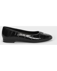 Charles & Keith - Griselda Eel-Effect Ballet Flats - Lyst