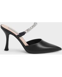 Charles & Keith - Chain-link Strap Heeled Mules - Lyst