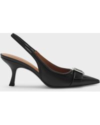 Charles & Keith - Anita Buckled Pointed Slingback Pumps - Lyst