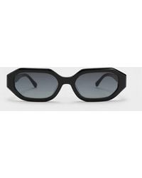 Charles & Keith - Gabine Oval Sunglasses - Lyst
