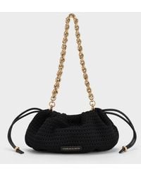 Charles & Keith - Ida Knitted Chain-handle Clutch - Lyst