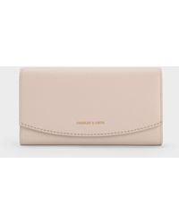 Charles & Keith - Briony Curved Flap Long Wallet - Lyst