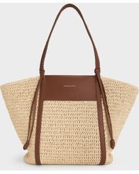 Charles & Keith - Shalia Raffia Tote Bag - Lyst