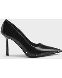 Charles & Keith - Coralie Studded Pointed Pumps - Lyst