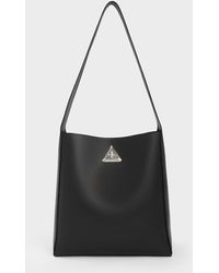 Charles & Keith - Trice Metallic Accent Large Hobo Bag - Lyst