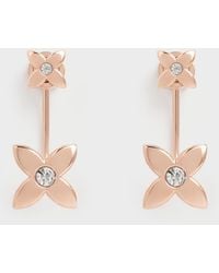 Charles & Keith - Felicity Flower-Crystal Drop Earrings - Lyst