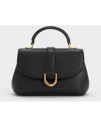 Charles & Keith - Gabine Leather Top Handle Bag - Lyst