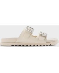 Charles & Keith - Gem-Buckle Double-Strap Sandals - Lyst