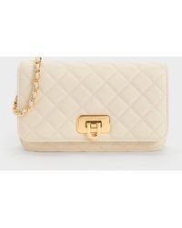 Charles & Keith - Cressida Quilted Push-lock Clutch - Lyst