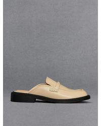 Charles & Keith - Tahlia Leather Loafer Mules - Lyst