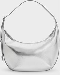 Charles & Keith - Bryna Metallic Curved Hobo Bag - Lyst