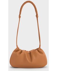 Charles & Keith - Lorelai Ruched Knotted-Strap Shoulder Bag - Lyst