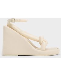 Charles & Keith - Toni Knotted Puffy-strap Wedges - Lyst
