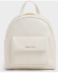 Charles & Keith - Alva Quilted Front-pocket Backpack - Lyst