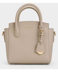 Charles & Keith - Harper Structured Top Handle Bag - Lyst