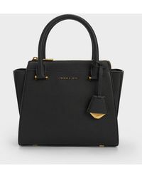 Charles & Keith - Harper Structured Top Handle Bag - Lyst