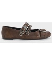 Charles & Keith - Aether Grommet Studded Mary Jane Flats - Lyst
