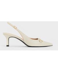 Charles & Keith - Leslie Metallic-accent Slingback Pumps - Lyst