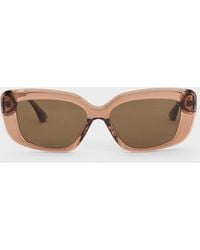 Charles & Keith - Alix Recycled Acetate Metallic-Accent Butterfly Sunglasses - Lyst