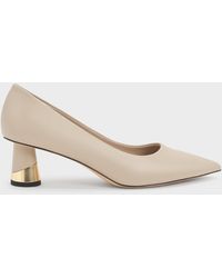 Charles & Keith - Cammie Metallic-Heel Pumps - Lyst