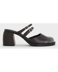 Charles & Keith - Double-Strap Platform Mules - Lyst