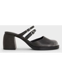 Charles & Keith - Double-Strap Platform Mules - Lyst