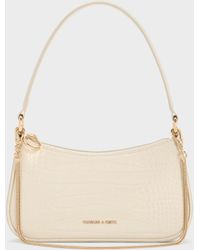 Charles & Keith - Elspeth Croc-Effect Chain-Link Shoulder Bag - Lyst