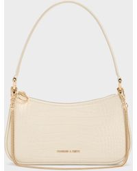 Charles & Keith - Elspeth Croc-Effect Chain-Link Shoulder Bag - Lyst