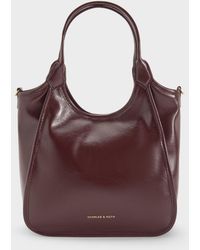 Charles & Keith - Mini Sianna Crinkle-Effect Slouchy Tote Bag - Lyst
