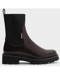 Charles & Keith - Remy Ridged-sole Chelsea Boots - Lyst