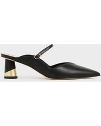 Charles & Keith - Cammie Metallic-heel Mules - Lyst