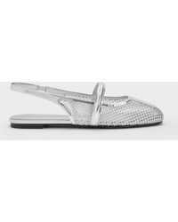 Charles & Keith - Ellory Mesh Slingback Mary Jane Flats - Lyst