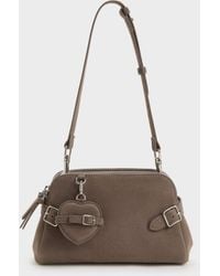 Charles & Keith - Nellie Heart-Charm Shoulder Bag - Lyst