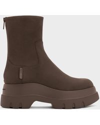 Charles & Keith - Leoi Faux Suede Chunky Ankle Boots - Lyst