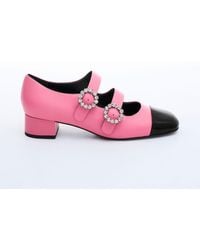 Charles & Keith - Leather Double-buckle Crystal-embellished Mary Janes - Lyst