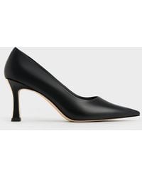 Charles & Keith - Flared Heel Pointed-toe Pumps - Lyst
