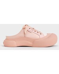 Charles & Keith - Satin Lace-Up Slip-On Sneakers - Lyst