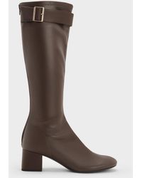 Charles & Keith - Gerry Buckled Knee-High Boots - Lyst