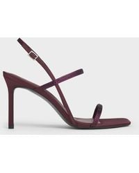 Charles & Keith - Arona Satin Crystal-Embellished Stiletto-Heel Sandals - Lyst