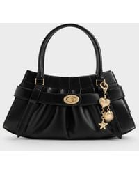 Charles & Keith - Isolde Belted Ruched Crossbody Bag - Lyst