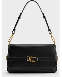 Charles & Keith - Gwynne Metallic-buckle Belted Shoulder Bag - Lyst
